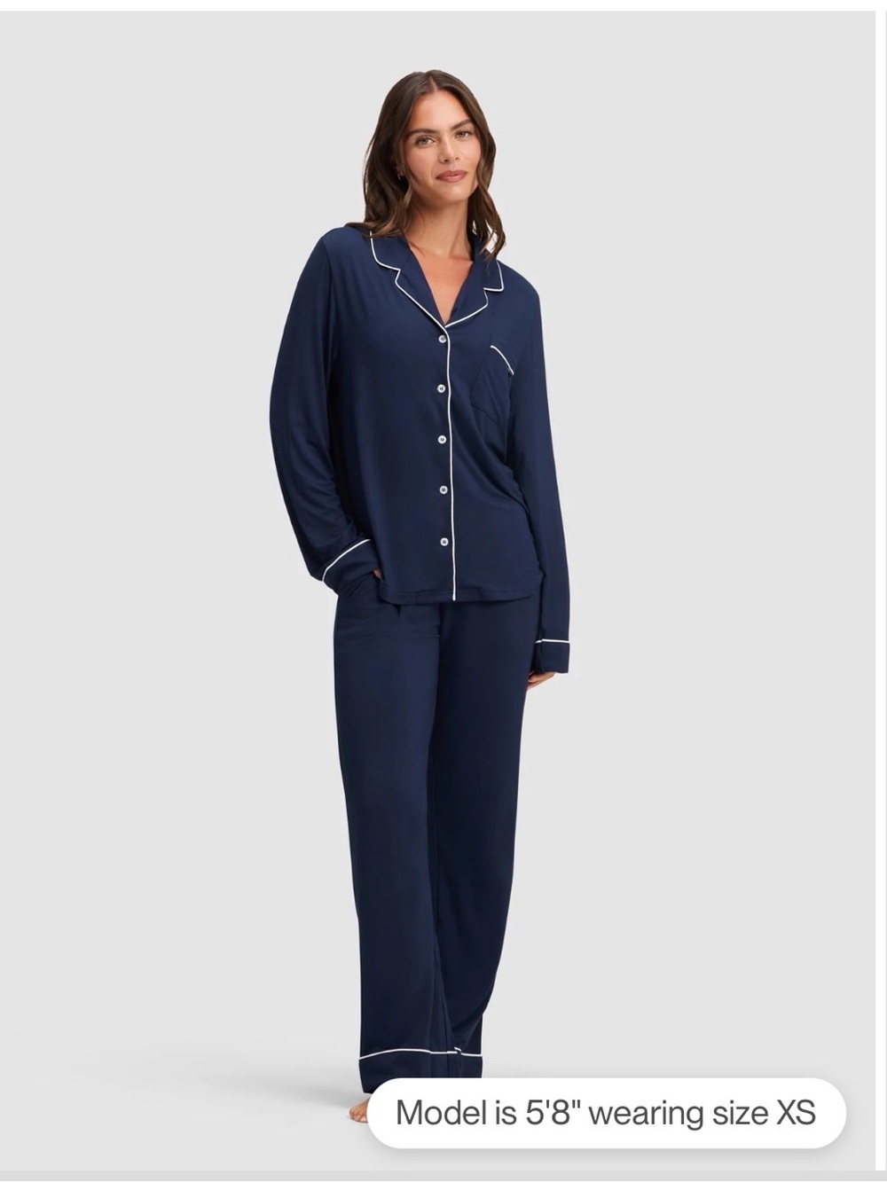 Cozy Earth Navy Bamboo Pajama Set-Women’s Tall
